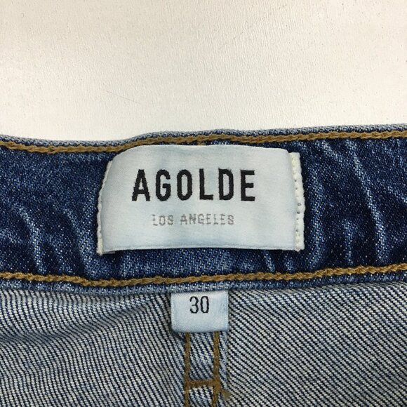 AGOLDE Merrel Medium Wash Organic Cotton Blend 5 Pocket Jeans - Picture 2 of 13